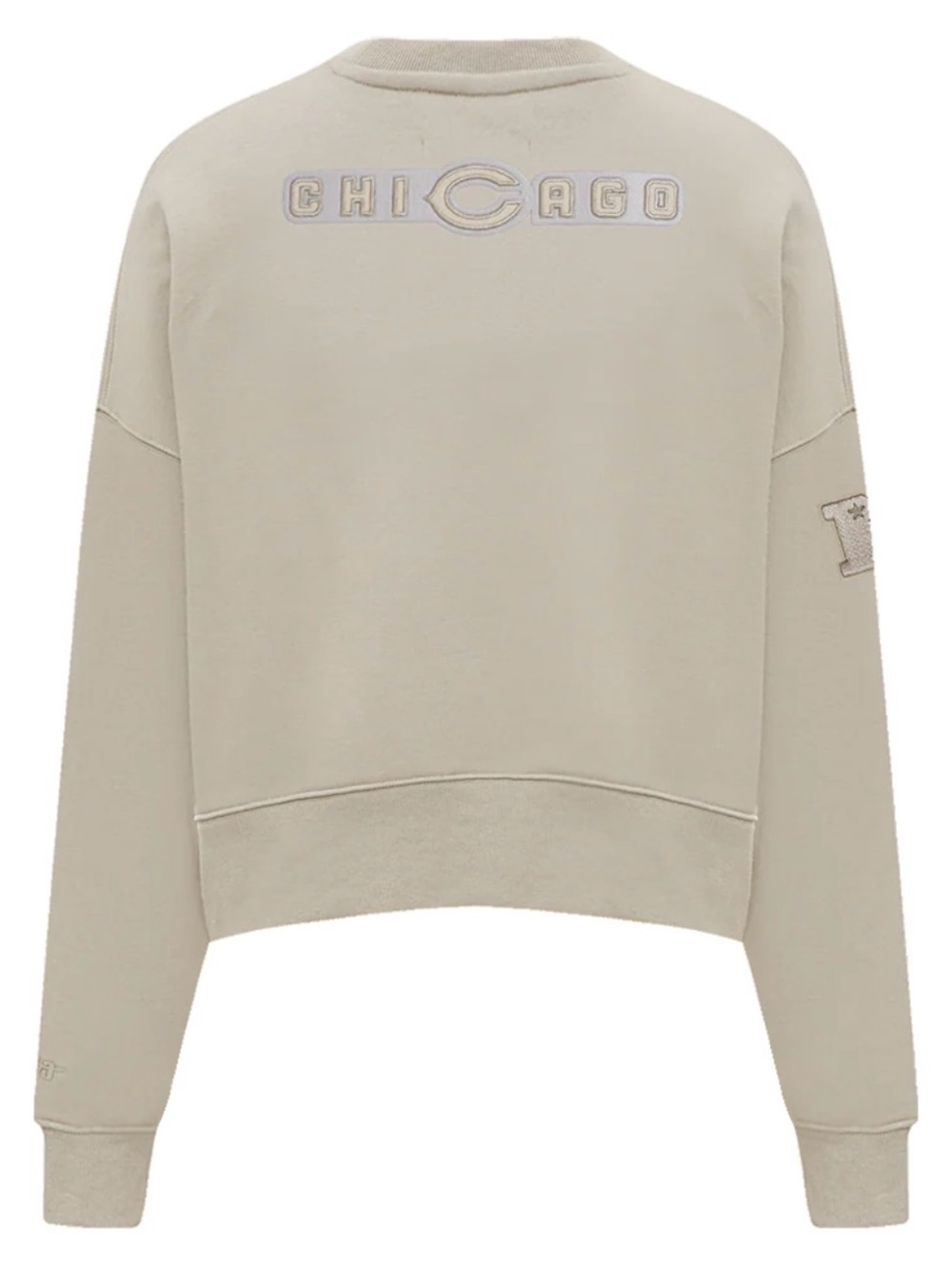 Pro Standard Chicago Bears Oversized Patched Sweatshirt – Women’s XL, Taupe - Picture 2 of 8